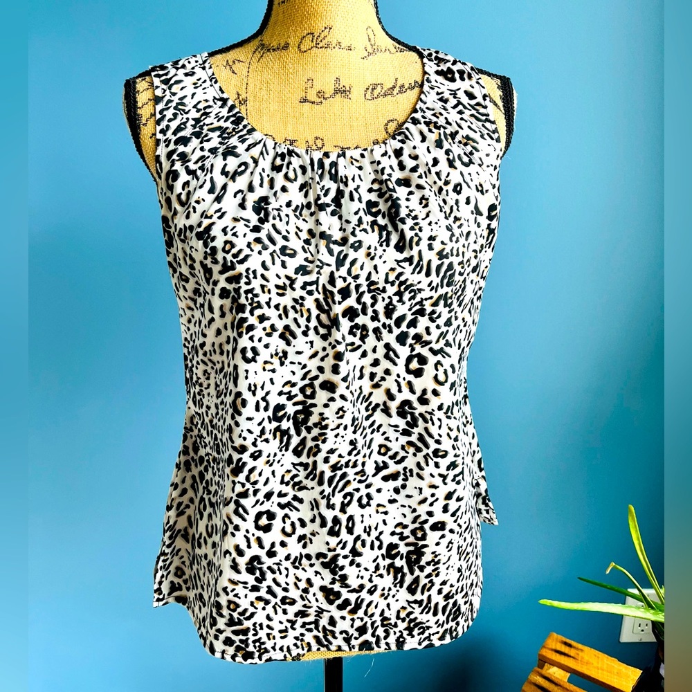 Chico’s Animal Print Sleeveless Blouse